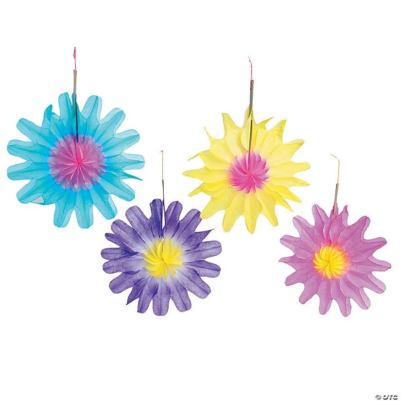 Outlet π 11 3/4" Flower Hanging Tissue Paper Fans - 12 Pc. βοΈ 3 Outlet π 11 3/4" Flower Hanging Tissue Paper Fans - 12 Pc. βοΈ