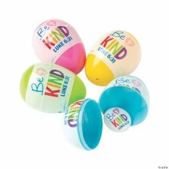 Budget ⭐ 2 1/2" Acts of Kindness Mini Button-Filled Plastic Easter Eggs - 24 Pc. 🥰