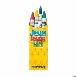 Hot Sale ⌛ 4-Color Religious Crayons - 24 Boxes ✔️
