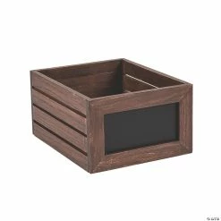 Flash Sale ⭐ Brown Wooden Crate with Chalkboard Labels 👏