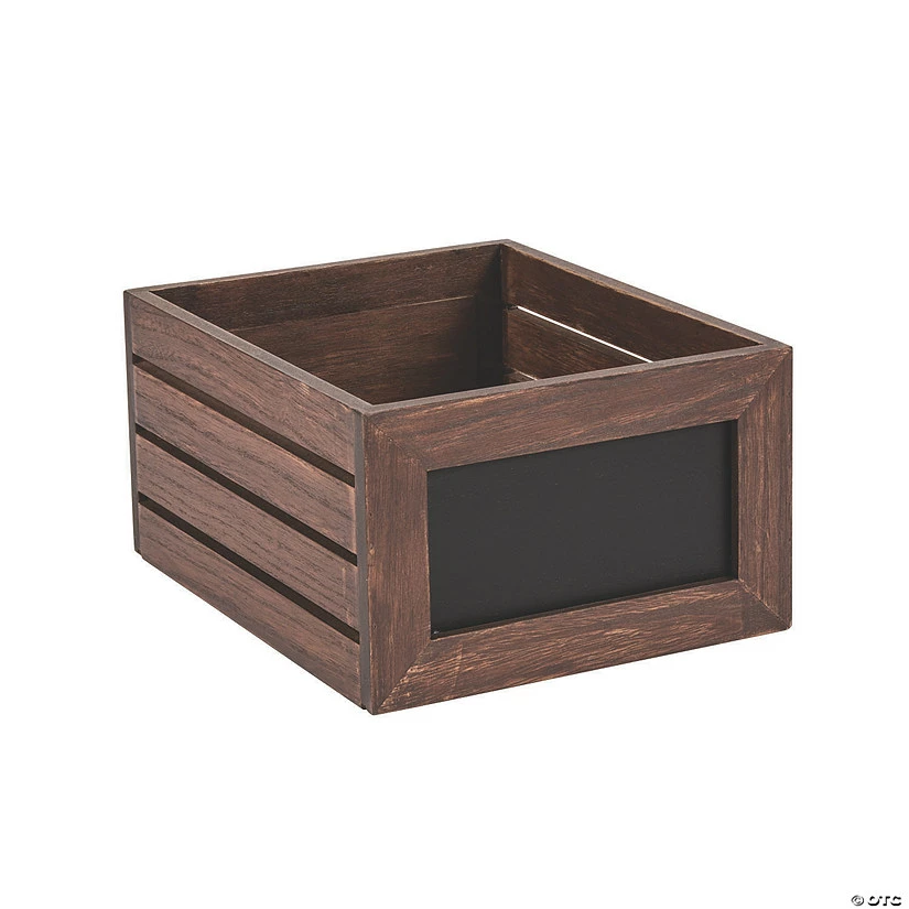 Flash Sale โญ Brown Wooden Crate with Chalkboard Labels ๐ 3 Flash Sale โญ Brown Wooden Crate with Chalkboard Labels ๐