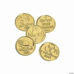 Flash Sale 🛒 Bulk Bible Verse Goldtone Coins - 144 Pc. 🛒