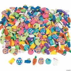 Budget 🛒 Bulk Mini Easter Eraser Assortment- 500 Pc. ⌛