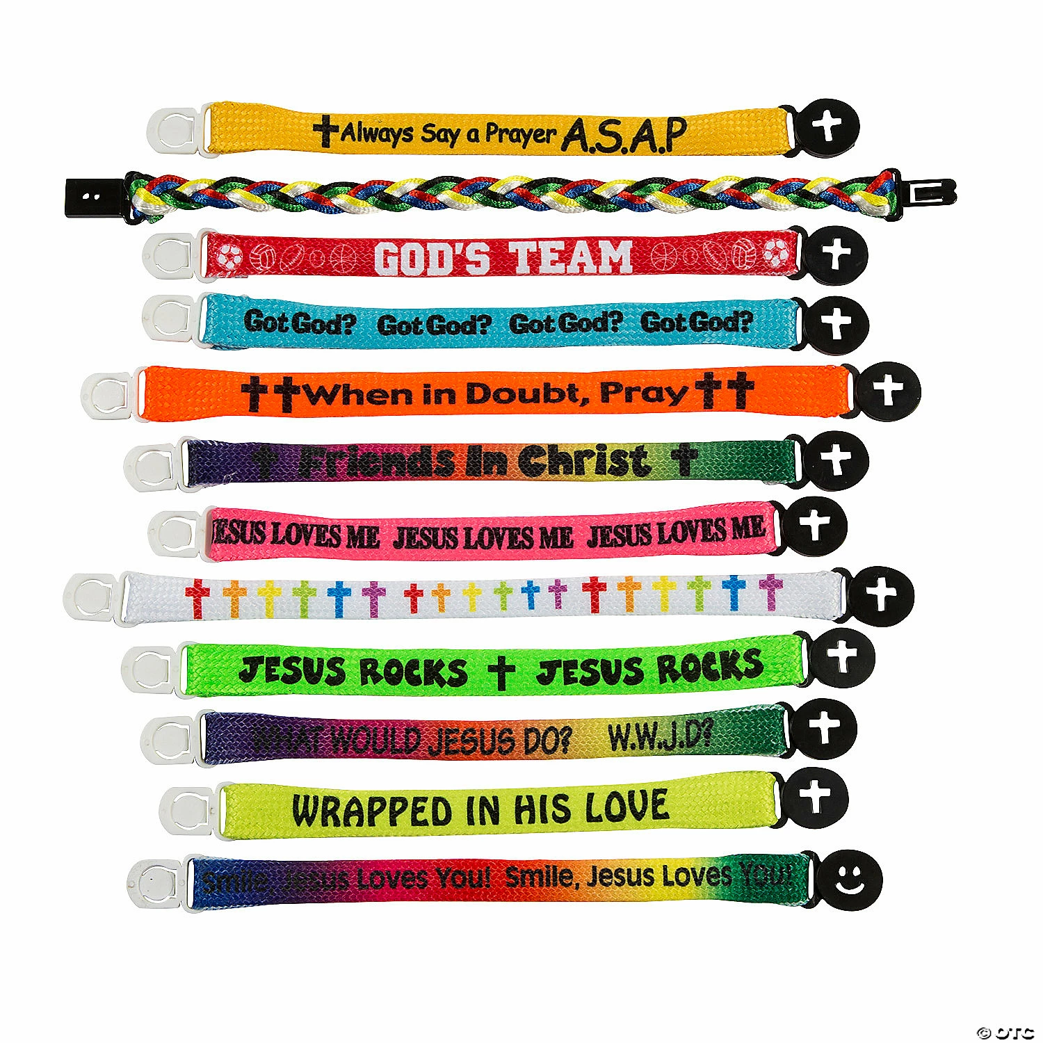 Deals ๐ Bulk Religious Friendship Bracelet Assortment - 150 Pc. ๐งจ 4 Deals ๐ Bulk Religious Friendship Bracelet Assortment - 150 Pc. ๐งจ - Image 2