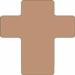 Deals 🔔 Creative Shapes Etc. - Sticky Shape Notepad - Brown Cross 🥰
