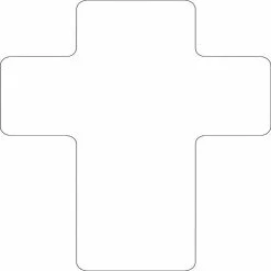 Discount ⭐ Creative Shapes Etc. - Sticky Shape Notepad - Cross ⌛