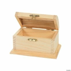 Cheap 🎉 DIY Unfinished Wood Treasure Boxes - 12 Pc. 🔥