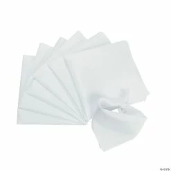 Budget 🔔 DIY White Bandanas - 12 Pc. 🔔
