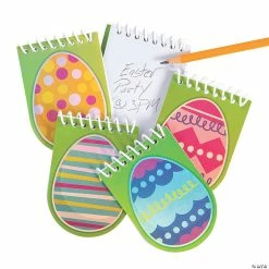 Coupon 😍 Easter Egg-Shaped Spiral Notepads - 12 Pc. 😀
