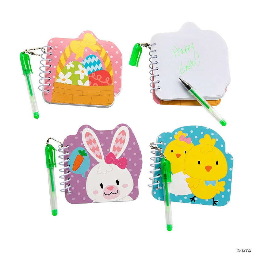 Outlet 🔥 Easter Mini Spiral Notebooks with Pen - 12 Pc. ❤️ 3 Outlet 🔥 Easter Mini Spiral Notebooks with Pen - 12 Pc. ❤️