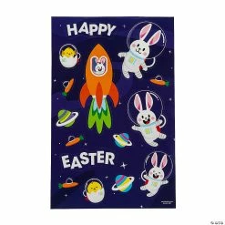 Best deal ⌛ Easter Space Bunny Doorknob Hanger Sticker Scenes – 12 Pc. 🎉 -Easter Teaching Supplies & Stationery Store easter space bunny doorknob hanger sticker scenes 12 pc 14095335 a02