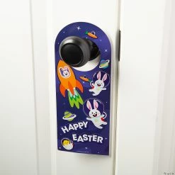 Best deal ⌛ Easter Space Bunny Doorknob Hanger Sticker Scenes – 12 Pc. 🎉 -Easter Teaching Supplies & Stationery Store easter space bunny doorknob hanger sticker scenes 12 pc 14095335 a03