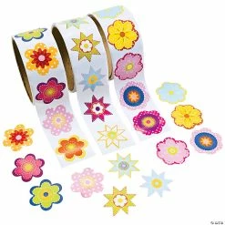 New 😀 Flower Rolls of Stickers Assortment - 300 Pc. ⌛
