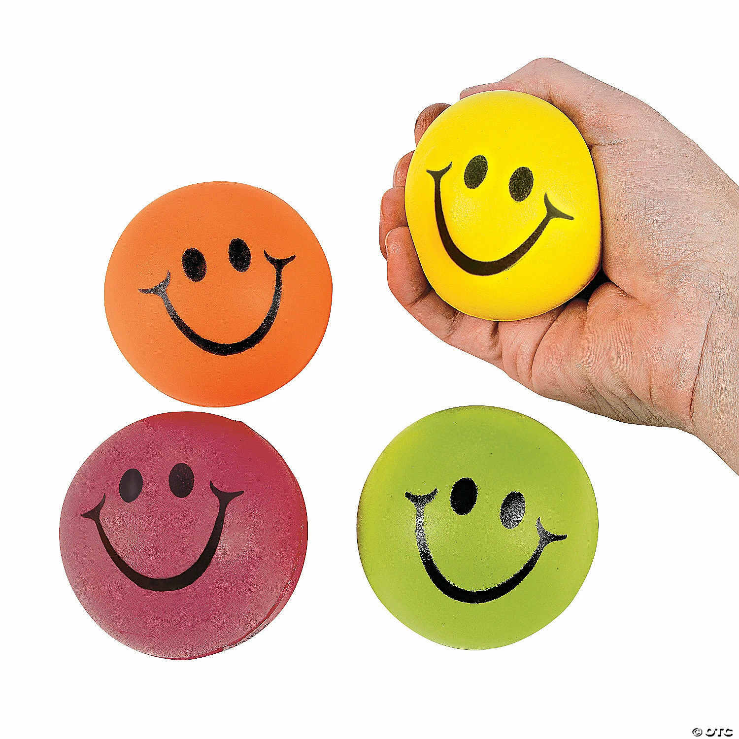 New π Neon Smile Face Stress Balls - 12 Pc. π 3 New π Neon Smile Face Stress Balls - 12 Pc. π