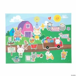 Best Sale ๐ Religious Cute Animal Easter Sticker Scenes โ 12 Pc. ๐ฏ