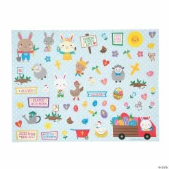 Best Sale 😉 Religious Cute Animal Easter Sticker Scenes – 12 Pc. 💯 -Easter Teaching Supplies & Stationery Store religious cute animal easter sticker scenes 12 pc 14097198 a02