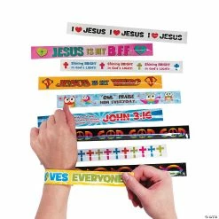 Hot Sale 🛒 Religious Slap Bracelet Assortment - 50 Pc. ❤️