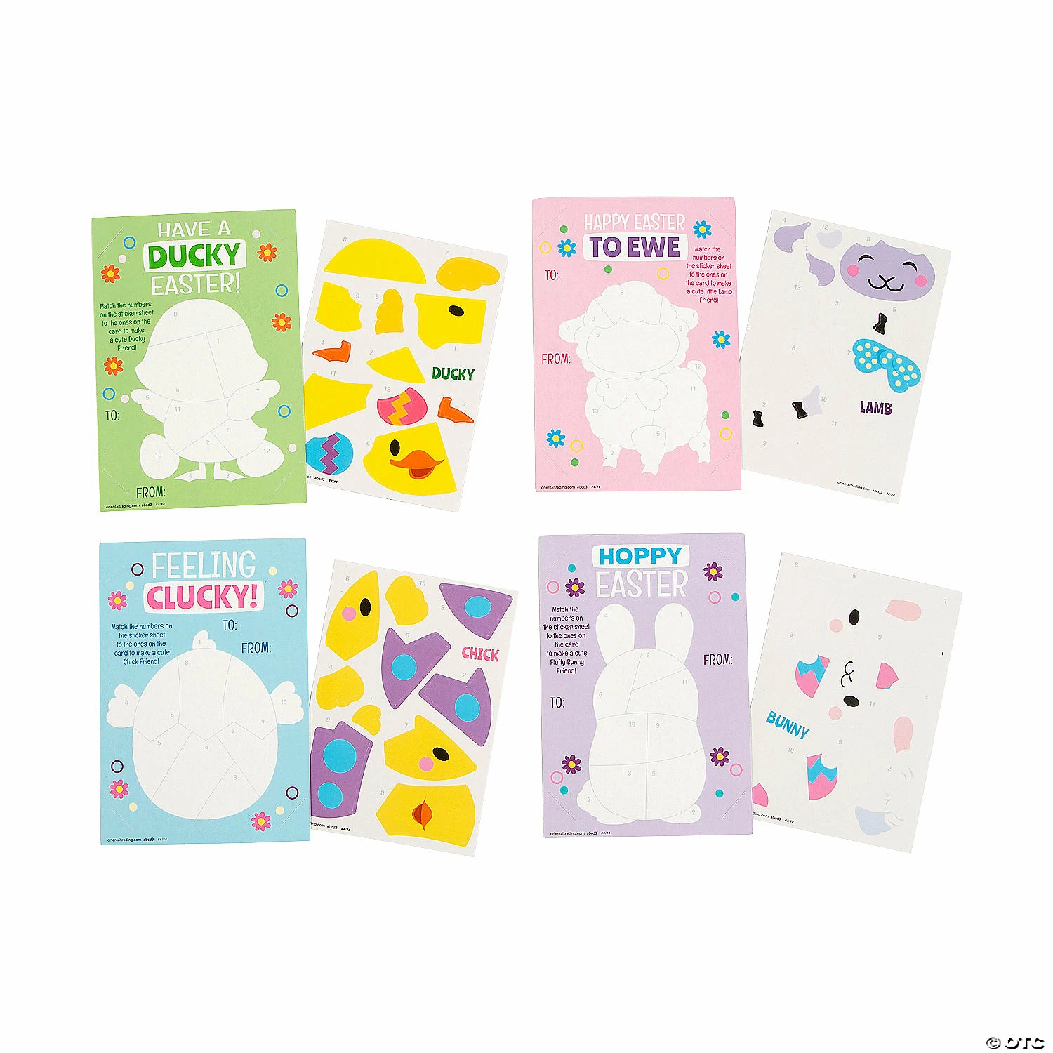 New ๐ Sticker by Number Easter Cards - 24 Pc. ๐งจ 4 New ๐ Sticker by Number Easter Cards - 24 Pc. ๐งจ - Image 2